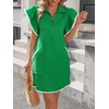 image:imageCicy Bell Womens Ruffle Cap Sleeve Sweatshirt Dress Summer Mini DressesGreen