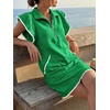 image:imageCicy Bell Womens Ruffle Cap Sleeve Sweatshirt Dress Summer Mini DressesGreen
