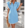 image:imageCicy Bell Womens Ruffle Cap Sleeve Sweatshirt Dress Summer Mini DressesSky Blue