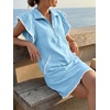 image:imageCicy Bell Womens Ruffle Cap Sleeve Sweatshirt Dress Summer Mini DressesSky Blue