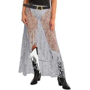 image:imageCicy Bell Womens Lace Maxi Skirt Summer Festival Outfit Sexy Beach Cover upGery